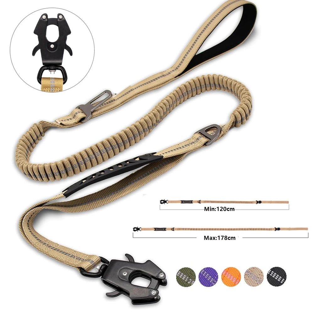 Laisse Élastique Réfléchissante avec Ceinture de Sécurité 🐾