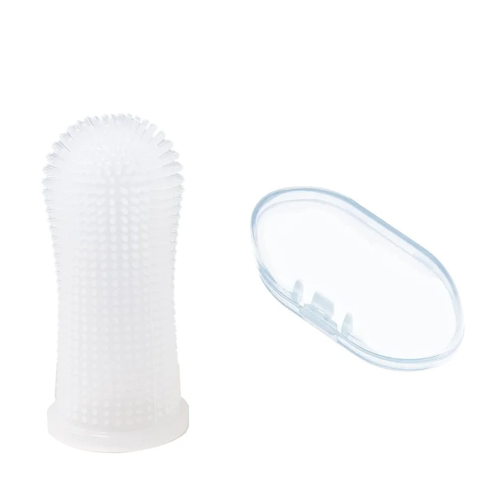Brosse à Dents Doigt en Silicone pour Animaux
