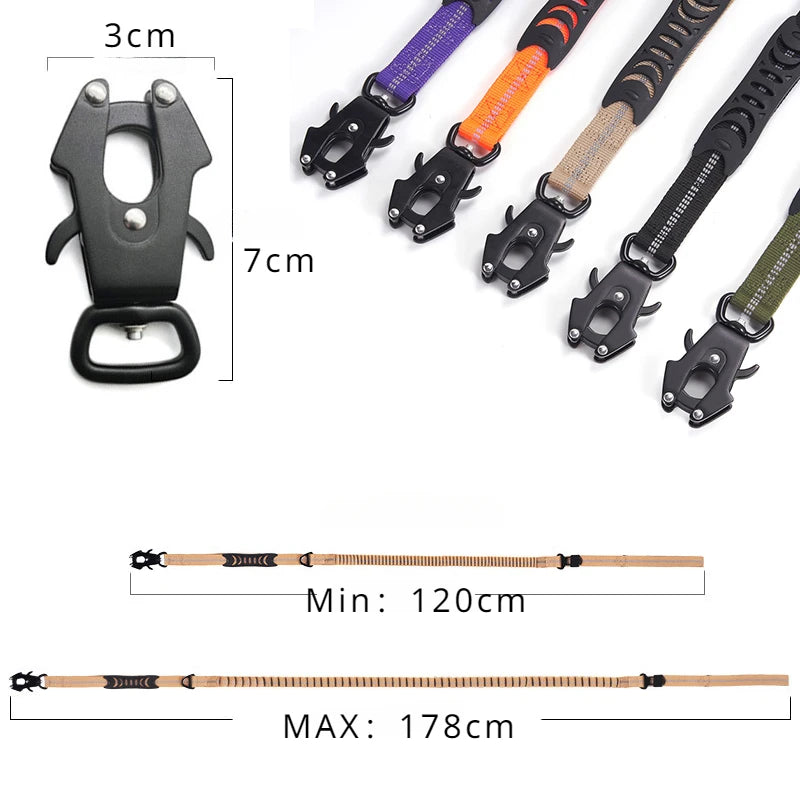Laisse Élastique Réfléchissante avec Ceinture de Sécurité 🐾
