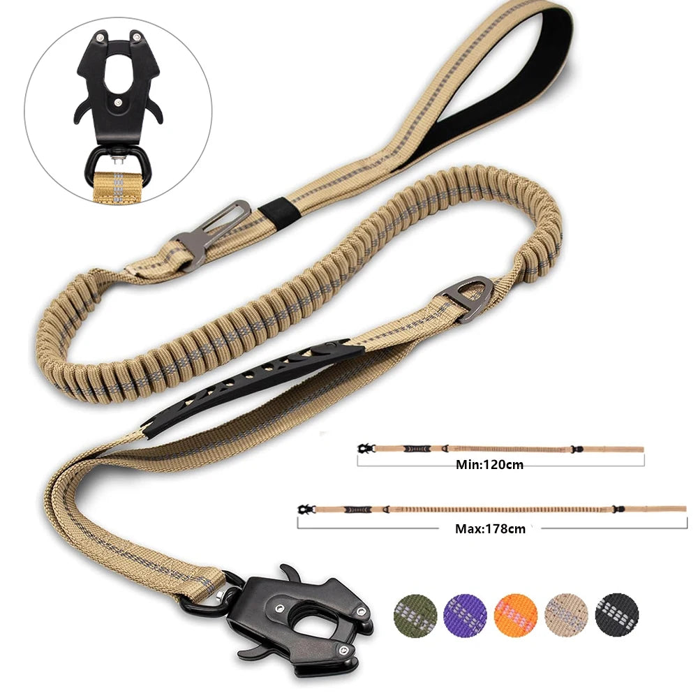 Laisse Élastique Réfléchissante avec Ceinture de Sécurité 🐾