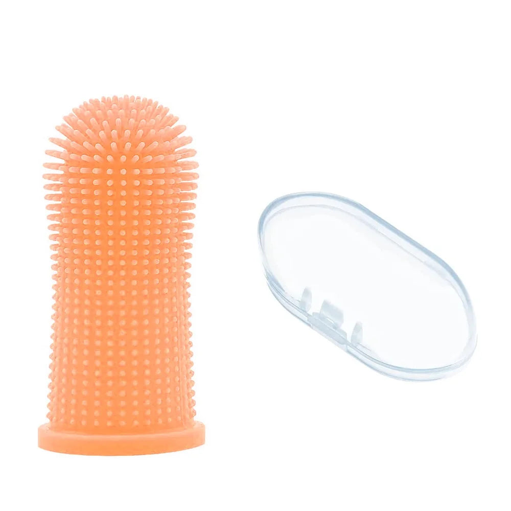 Brosse à Dents Doigt en Silicone pour Animaux