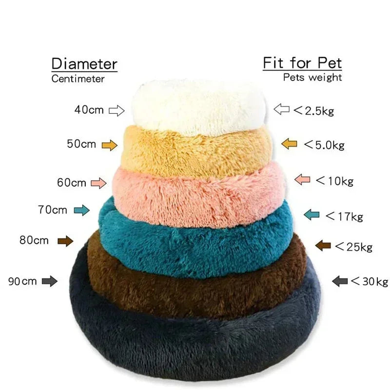 Lit Rond Douillet pour Chats et Chiens