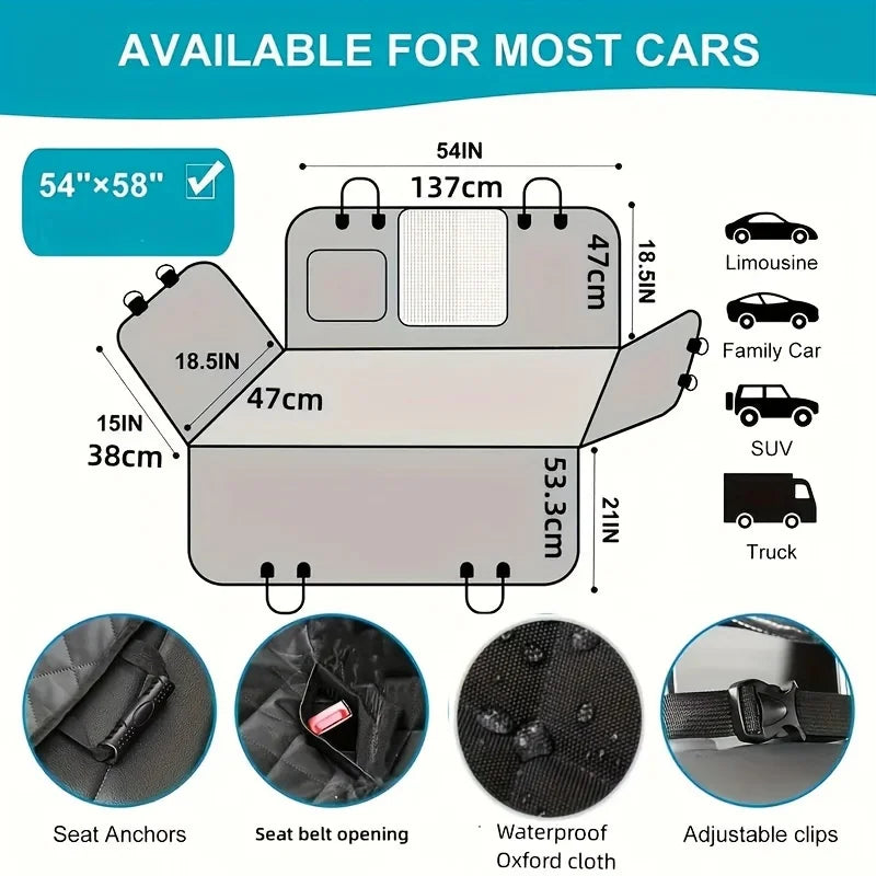 Housse de Siège Auto Imperméable pour Chien