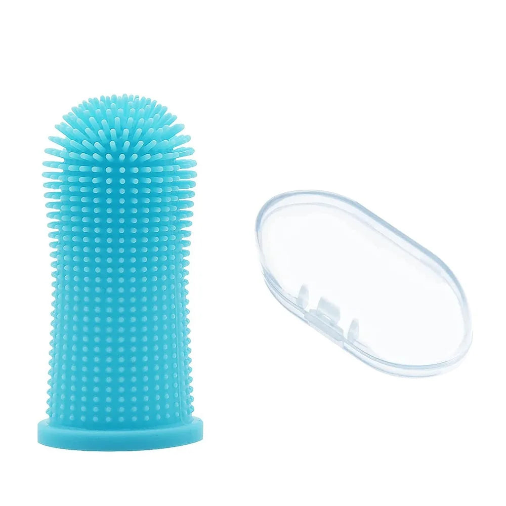 Brosse à Dents Doigt en Silicone pour Animaux