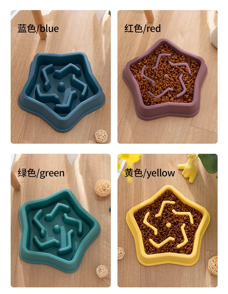 gamelle anti-étouffement etoiles de toutes les couleurs